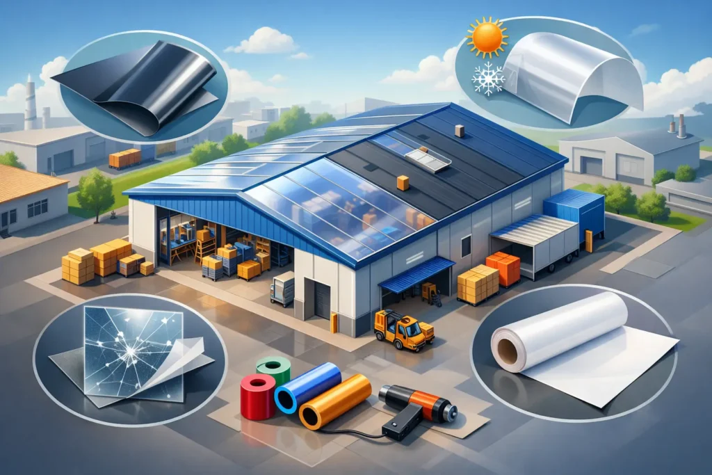 Tipi di pellicole per capannoni produttivi