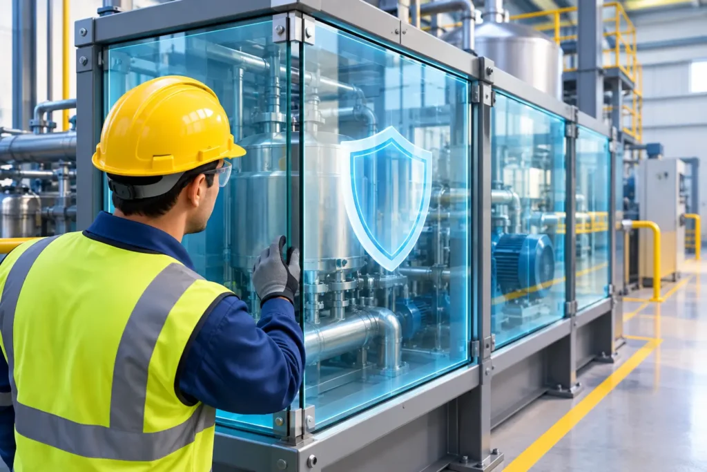 Guida protezione vetri impianti industriali